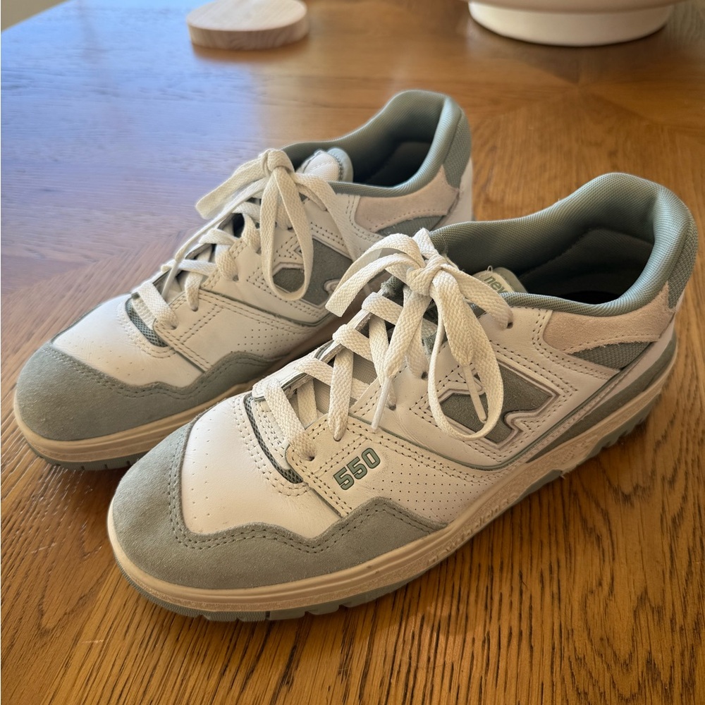 New Balance Women’s 550 White and Gray Sneakers